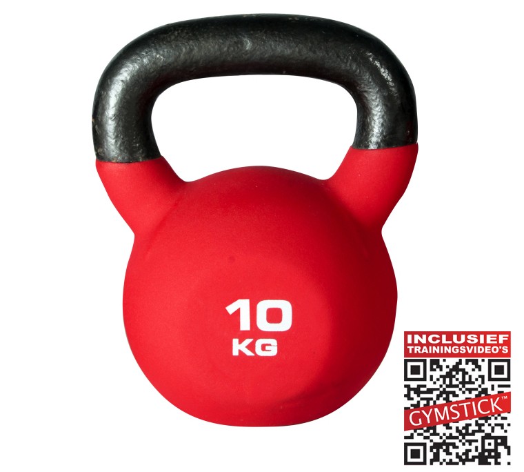 Gymstick KettleBell Pro 10 Kg Neopreen Met Trainingsvideo's