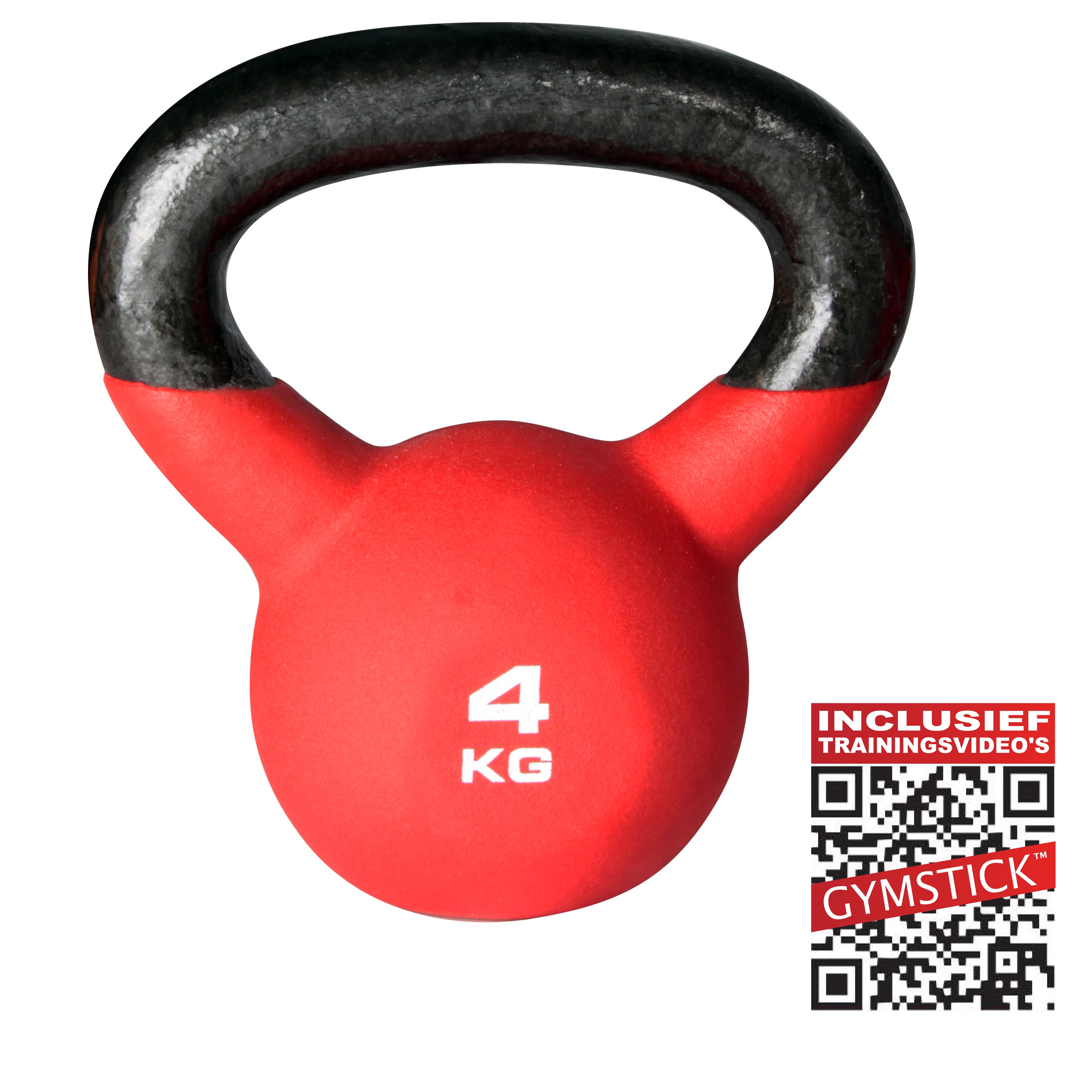 Gymstick Kettlebell Pro 4 kg Neopreen Met Trainingsvideo's