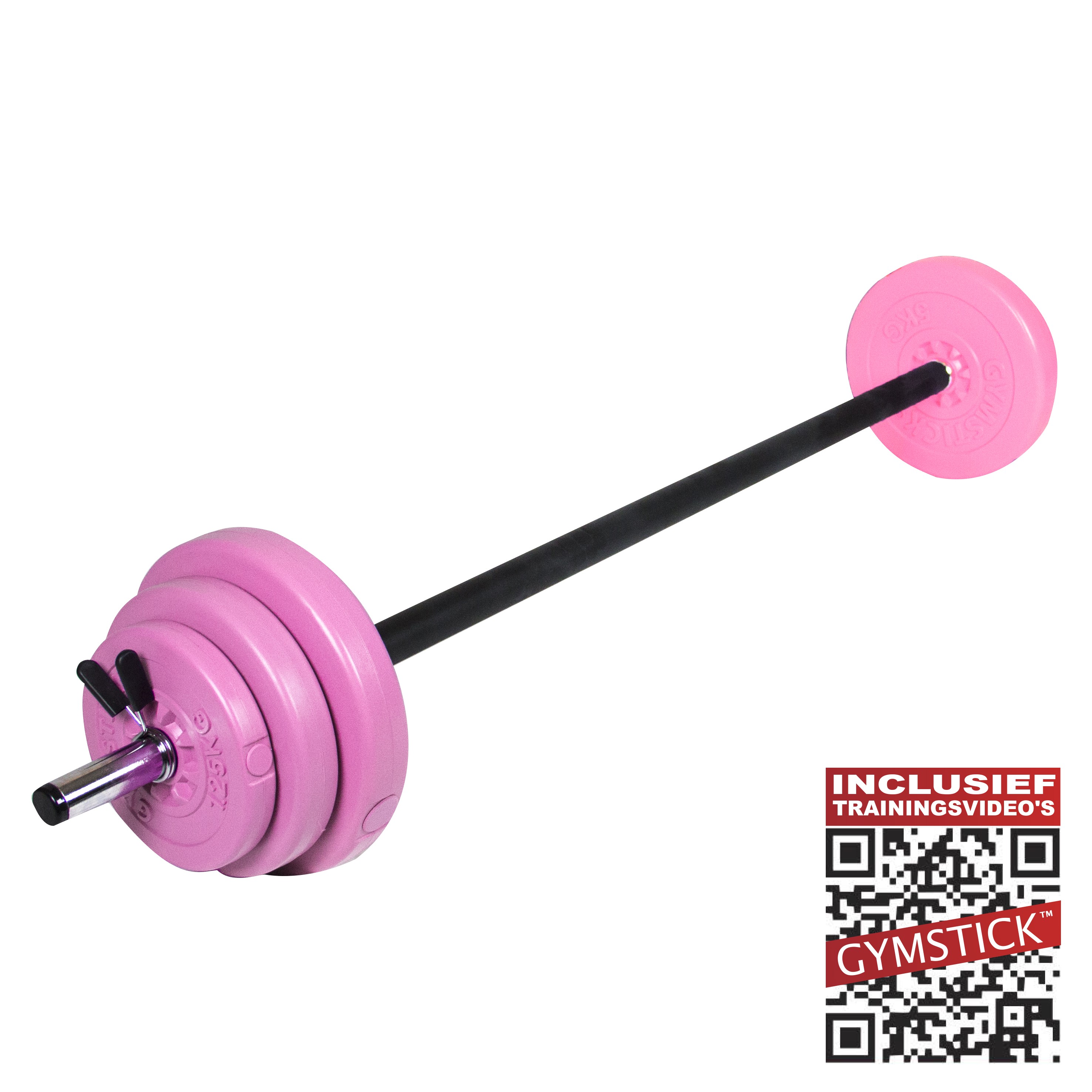Gymstick  20 kg pump set met trainingsvideo's - roze