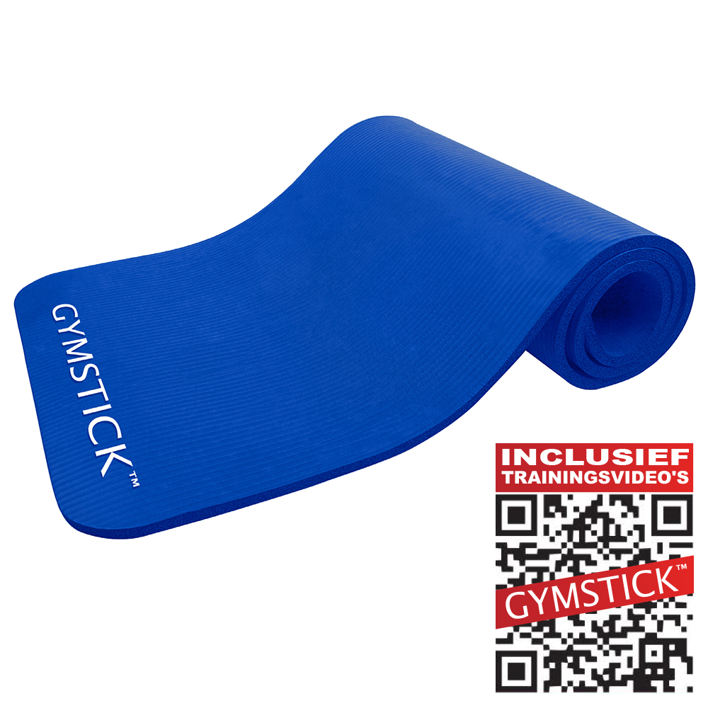 Gymstick  Fitnessmat Comfort Blue - Met Trainingsvideo's