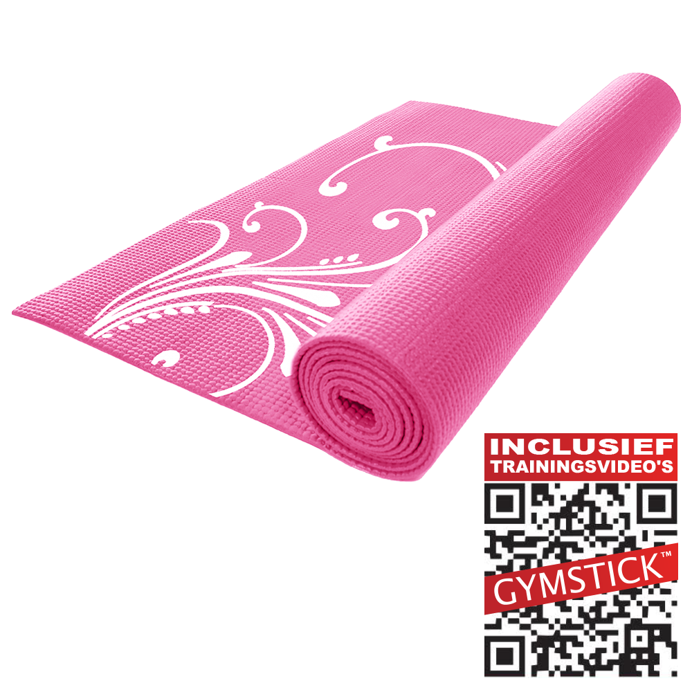 Gymstick  Fitness Mat Roze  - Met trainingsvideo's