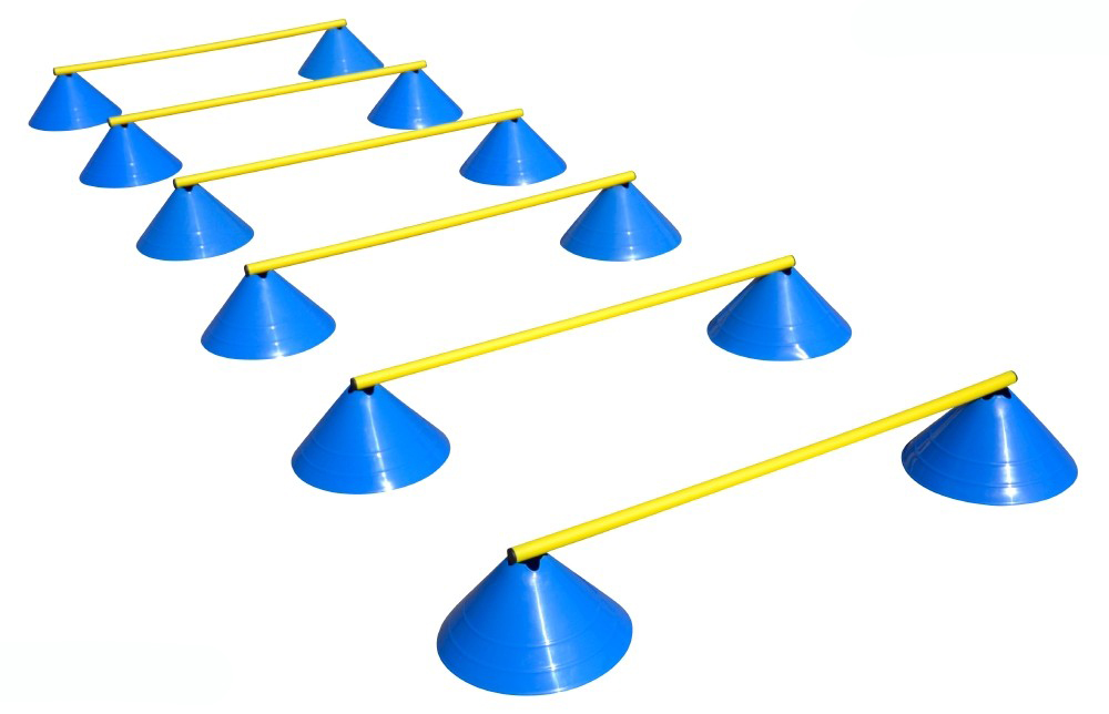 Haest Behendigheid Horden Set - Zes Horden - 16 cm licht blauw