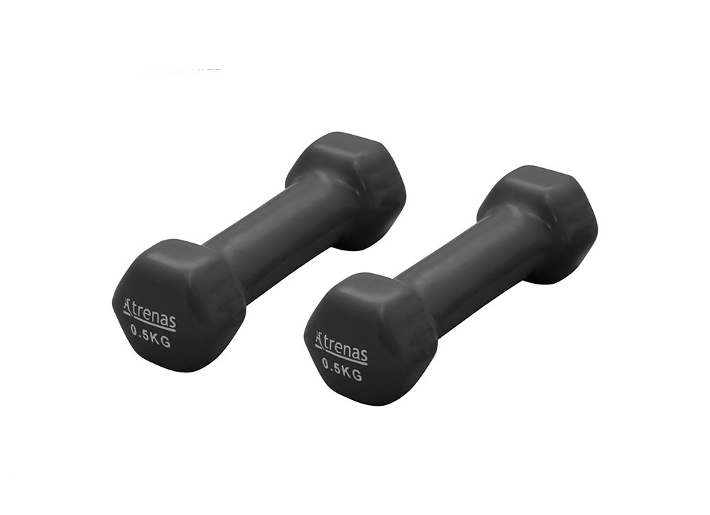 Trenas  Pair of Two Vinyl Dumbbells
