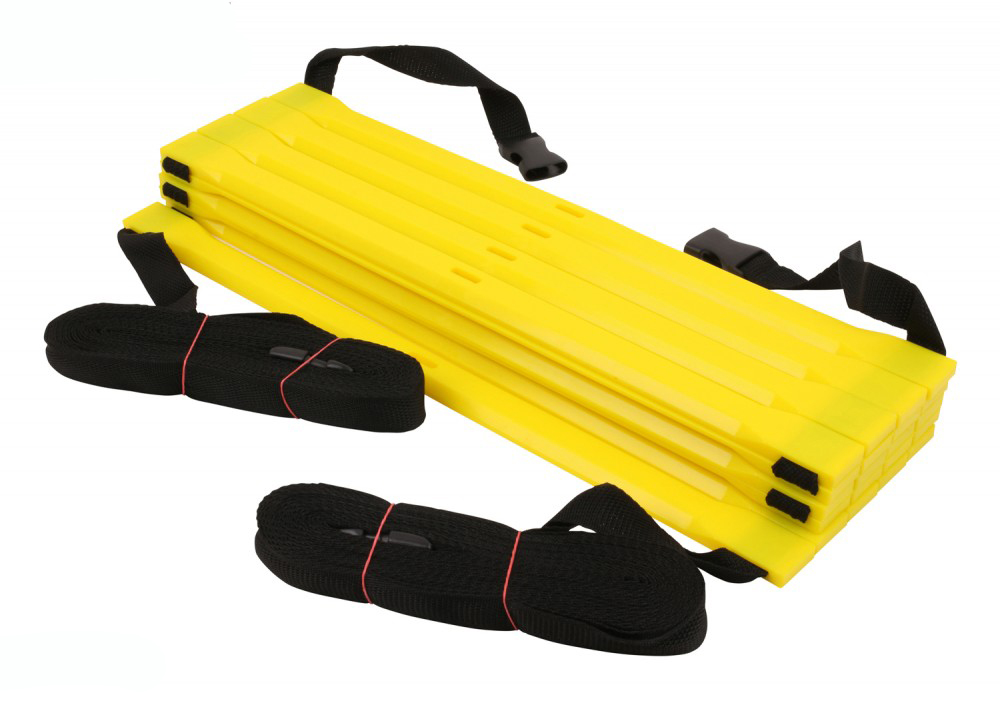 Haest Premium behendigheid ladder - 9 m - geel - verstelbaar