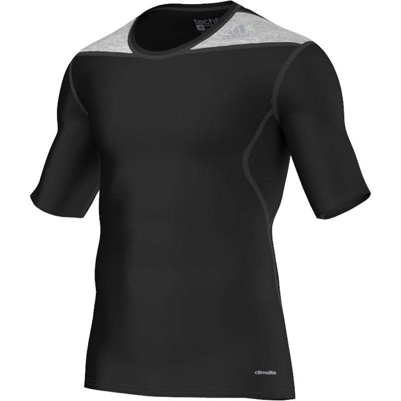 Adidas  Climalite Rashguard Korte Mouwen - Zwart