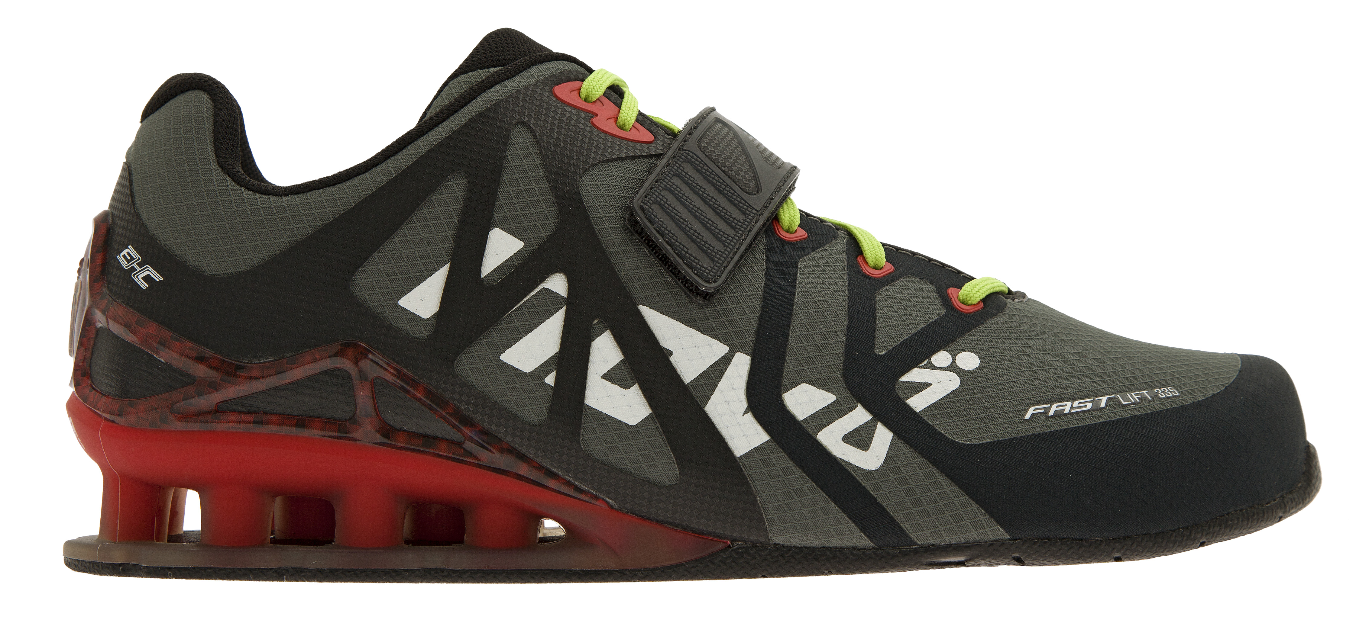 Inov-8 Inov8 FastLift 335 Krachtschoenen - Heren - Grijs/Zwart/Rood/Limoen_45