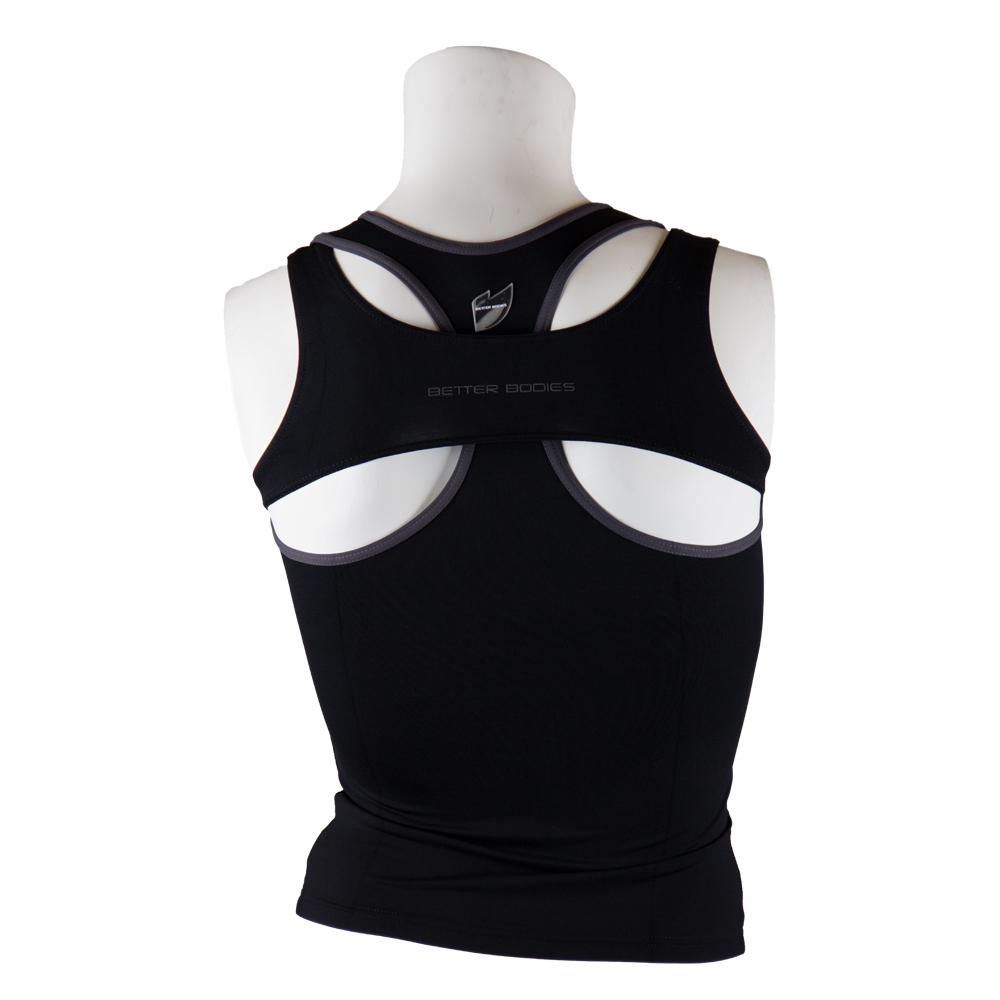 Better Bodies  Santa Rosa 2-layer Top - Black - M