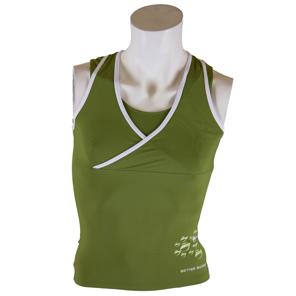 Better Bodies  Santa Rosa 2-layer Top - Cactus Green - L