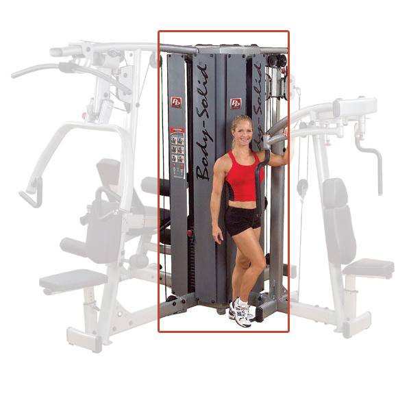 Body-Solid  DGym Pro Dual 4-Stack Gym Frame