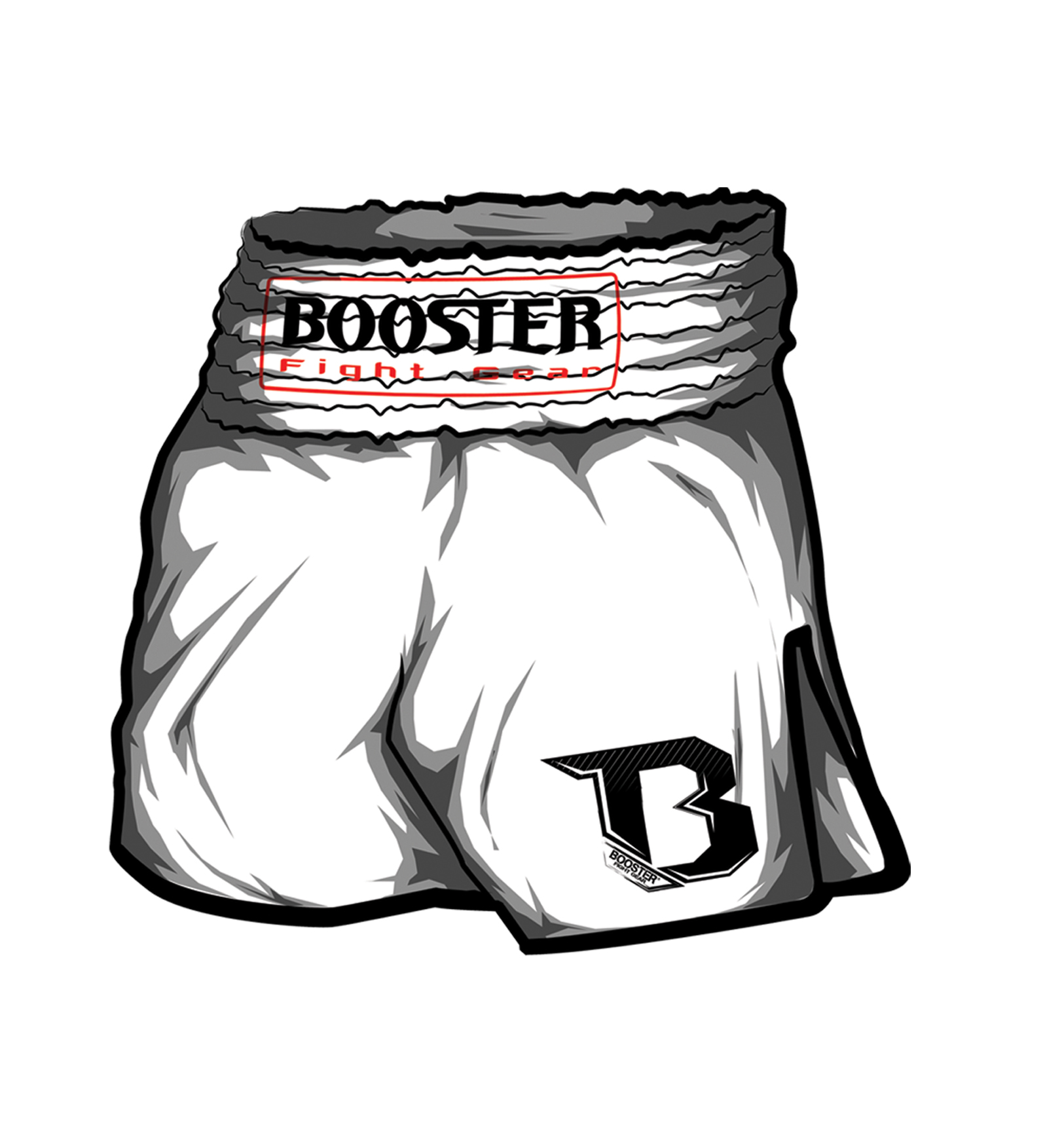 Booster  TBS trunks white - XXL