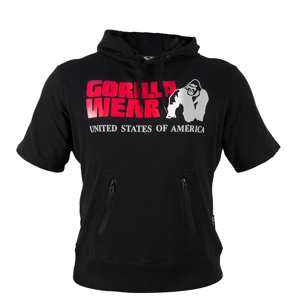 Gorilla Wear  Boston Short Sleeve Hoodie - Black-XL