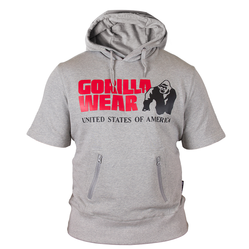 Gorilla Wear  Boston Short Sleeve Hoodie - Grey-XXL
