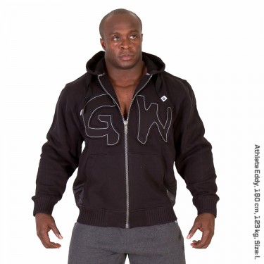 Gorilla Wear  Logo Hooded Jacket Black - L