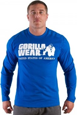 Gorilla Wear  Printed Longsleeve Blue - XXL