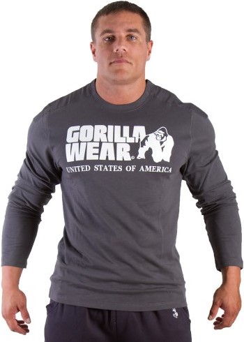 Gorilla Wear  rubber printed longsleeve gray - S