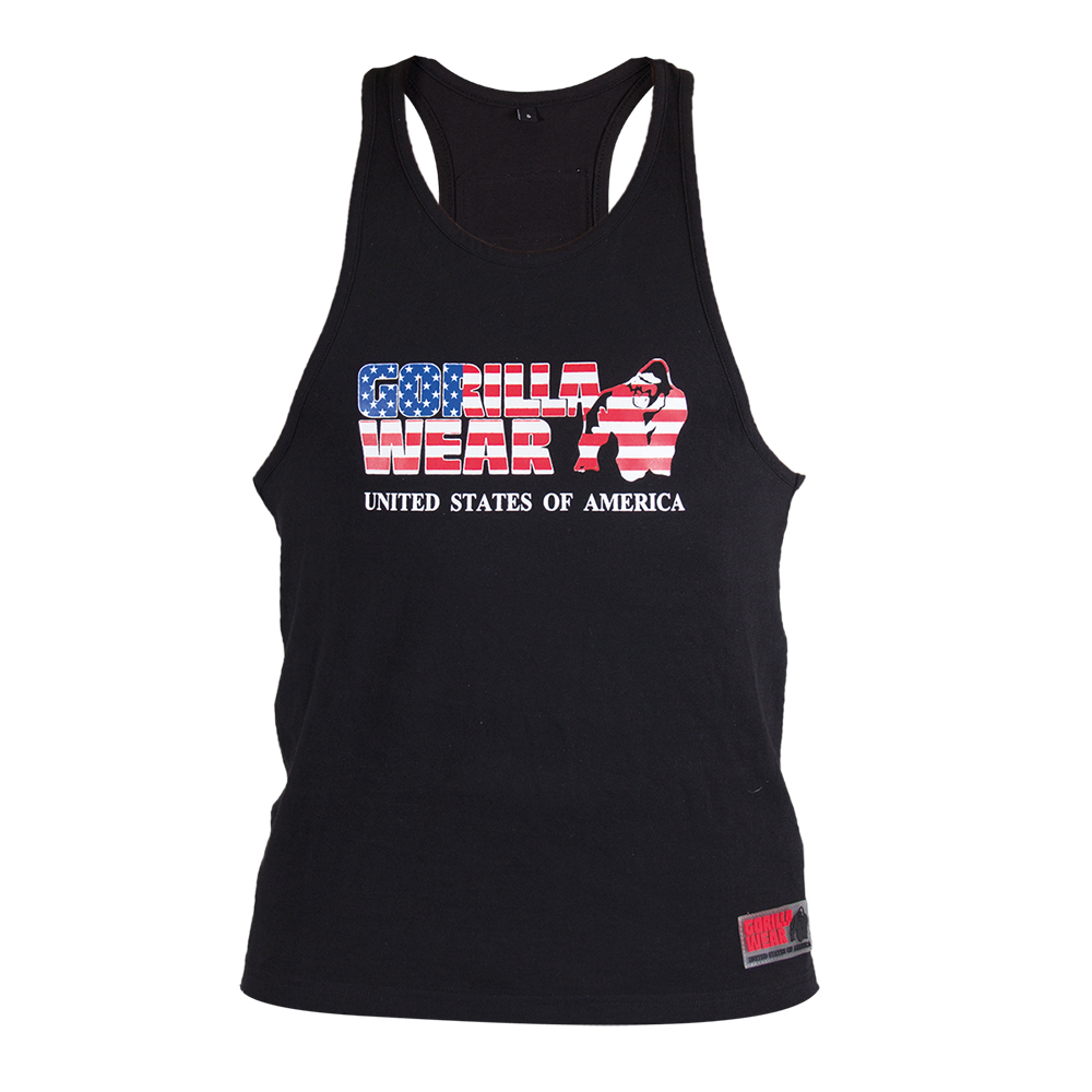 Gorilla Wear  USA Tank Top Black - L