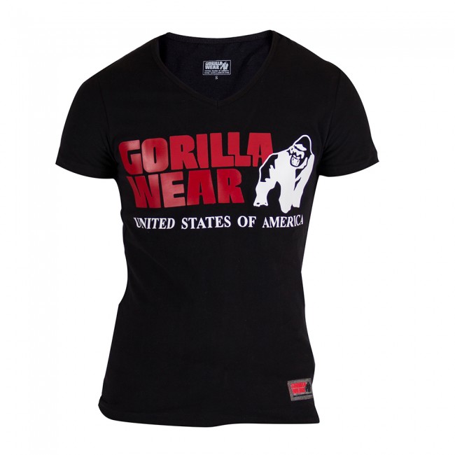 Gorilla Wear  Utah V-Neck T-Shirt - Black - L