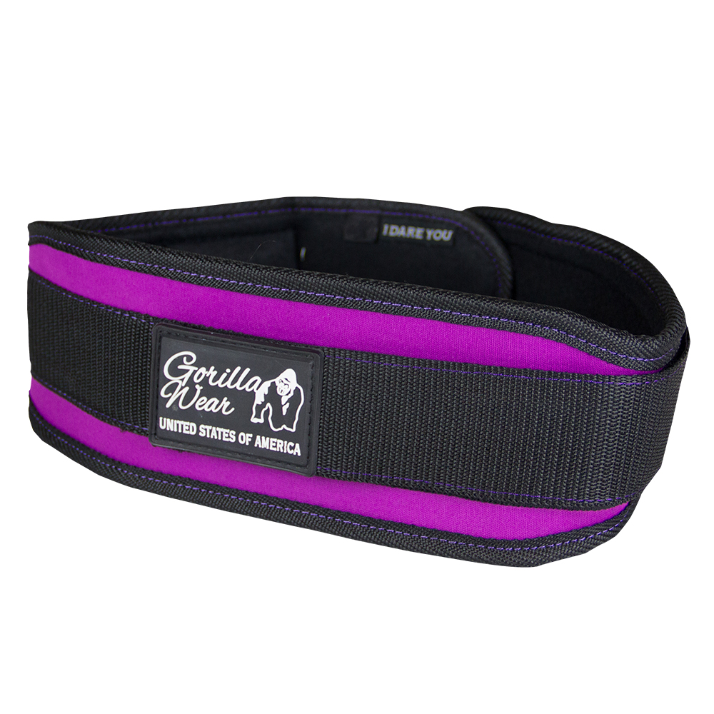 Gorilla Wear  Womens Lifting Belt Black/ Purple - L