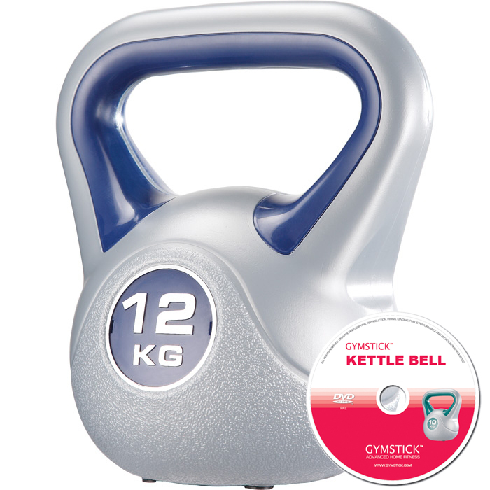 Gymstick Kettlebell 12 Kg Vinyl met DVD