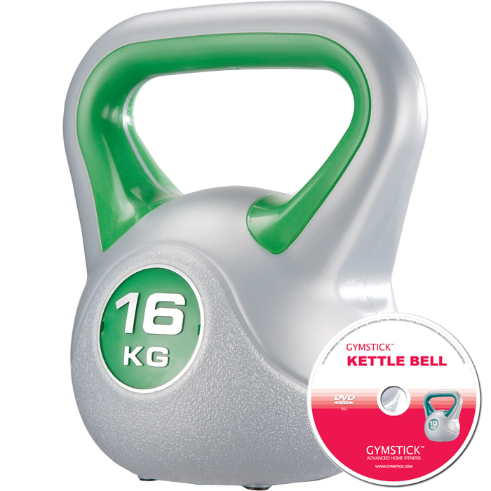 Gymstick Kettlebell 16 Kg Vinyl met DVD