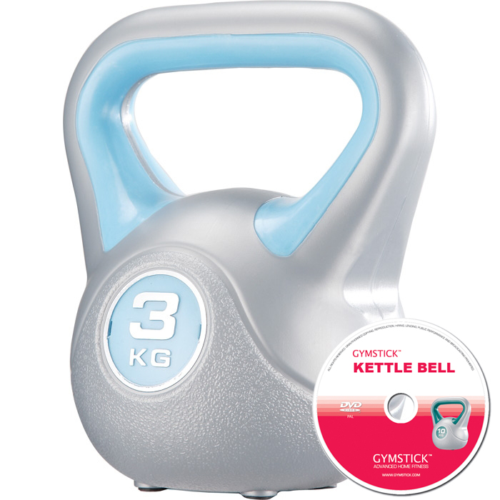 Gymstick Kettlebell 3 Kg Vinyl met DVD