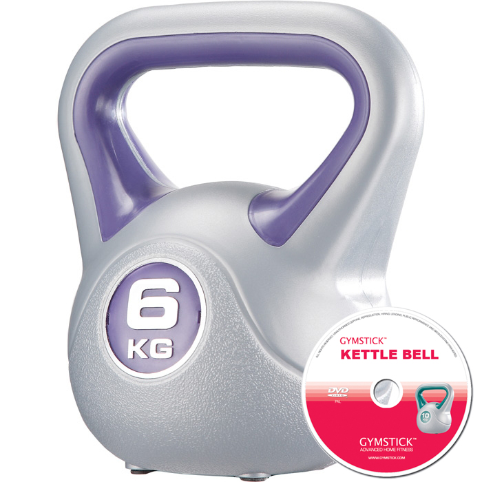 Gymstick Kettlebell 6 kg Vinyl met DVD