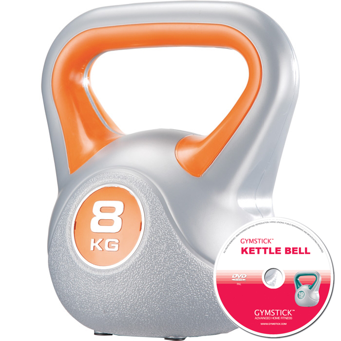 Gymstick Kettlebell 8 Kg Vinyl met DVD