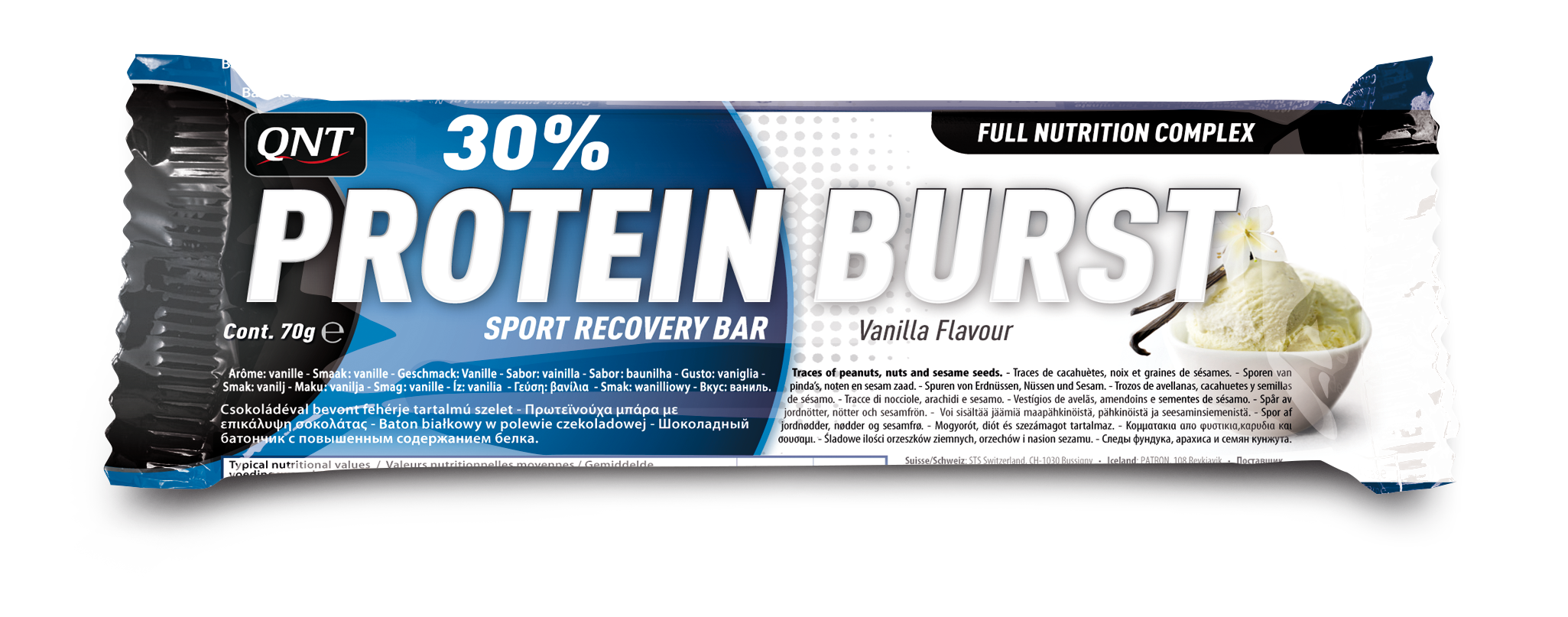 QNT  Protein Burst - 12x70g - Aardbei & Banaan