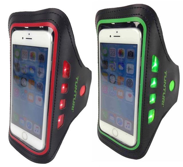 Tunturi  LED Telefoon Sport Armband - groen